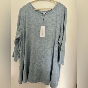 Carolina Belle Light Blue Long Sleeve Top 3x 3/$25